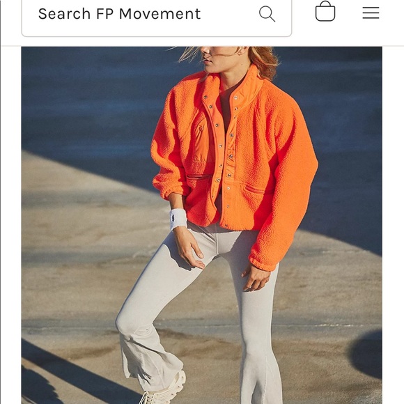 FP Movement by Free People Orange Fleece Jacket - Picture 6 of 6